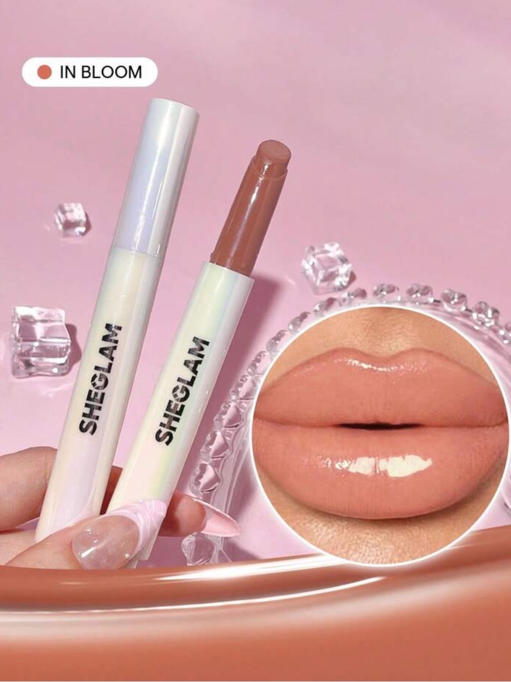 SHEGLAM Pout-Perfect Lip Plumper In Bloom  Moisturizing Solid Lip Gloss